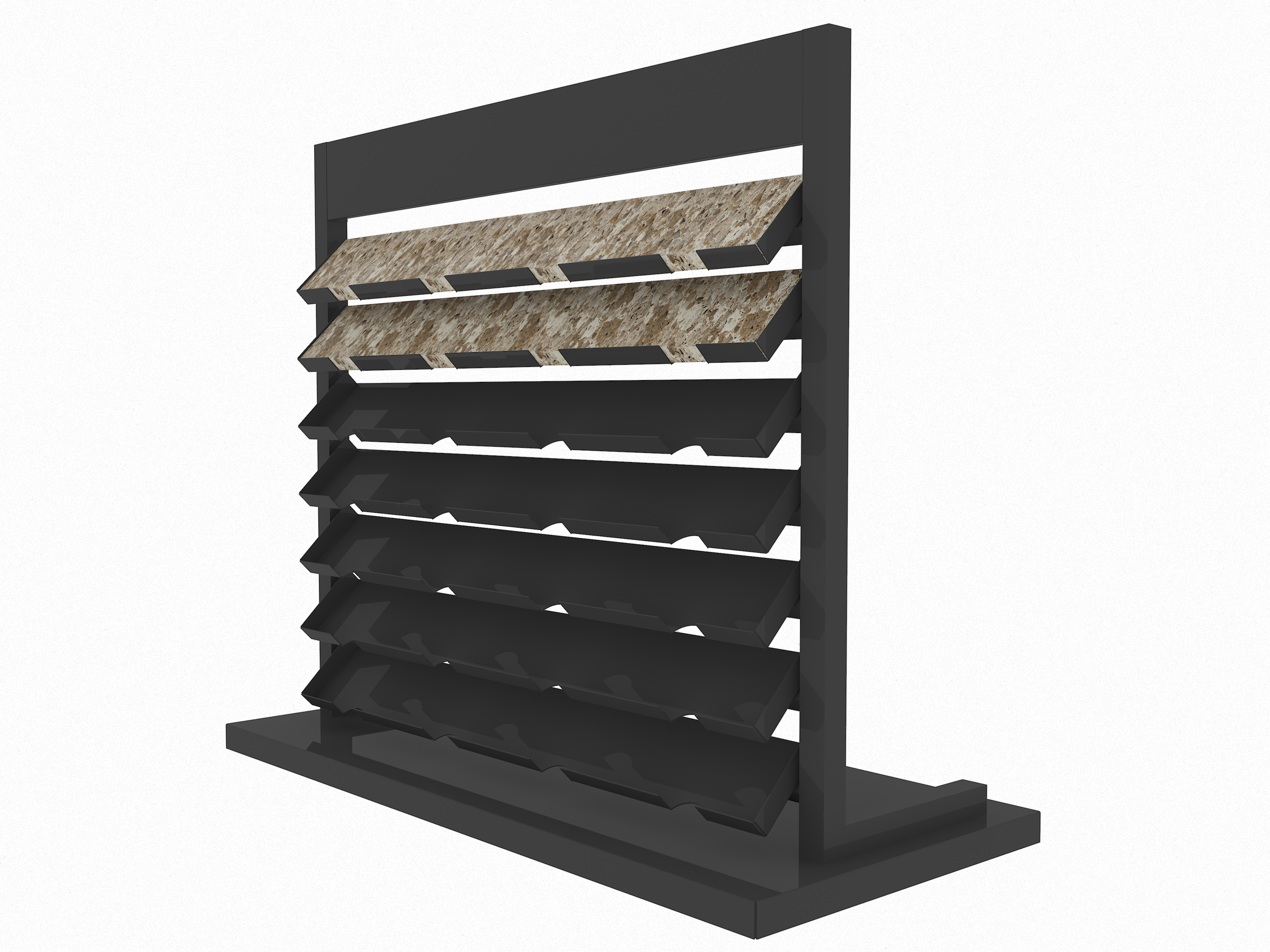 metal-stone-sample-display-racks-black-marble-display-stand-ST-15-2