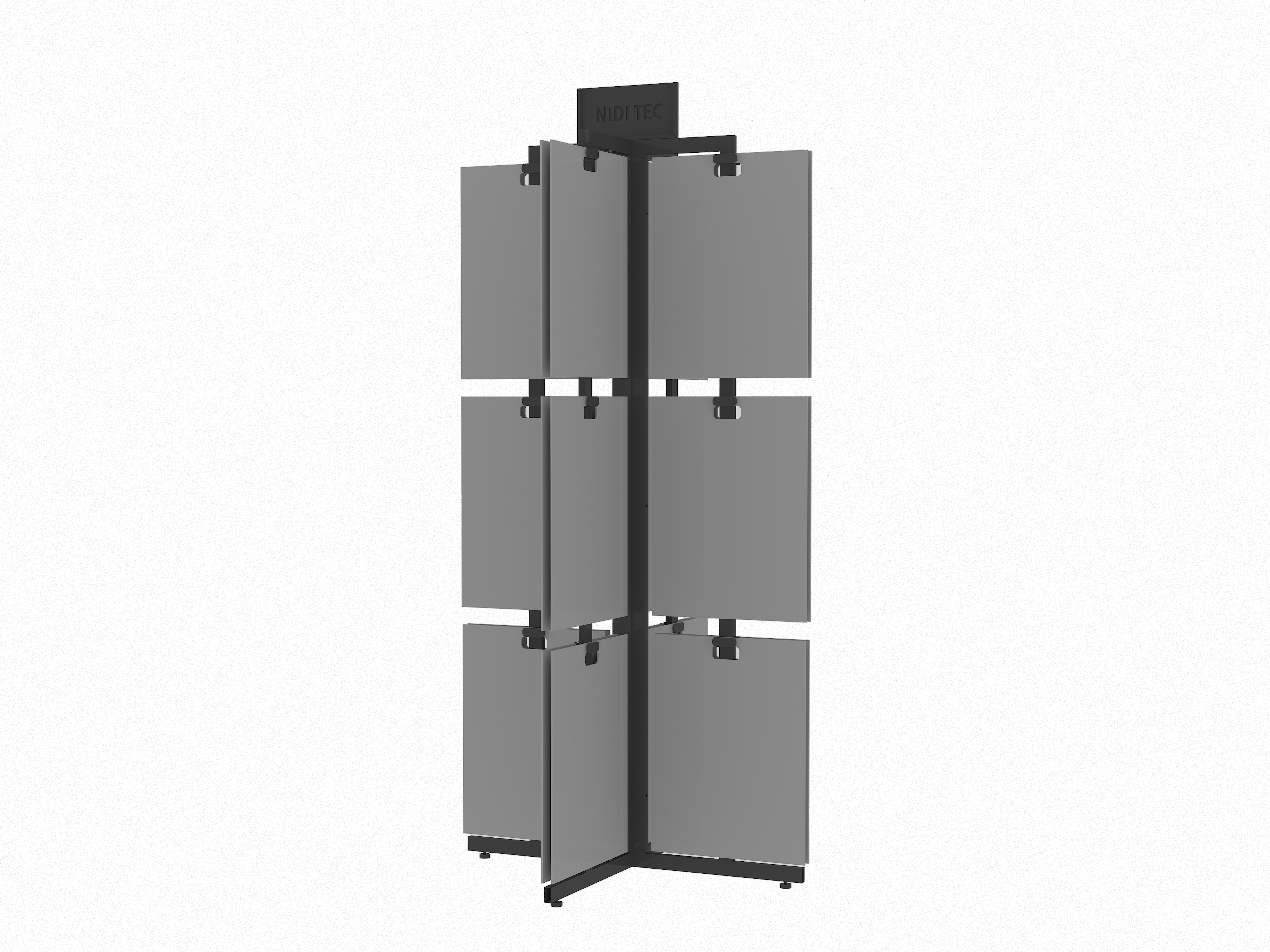 rotate stone display tower with MDF boards ST-13-1