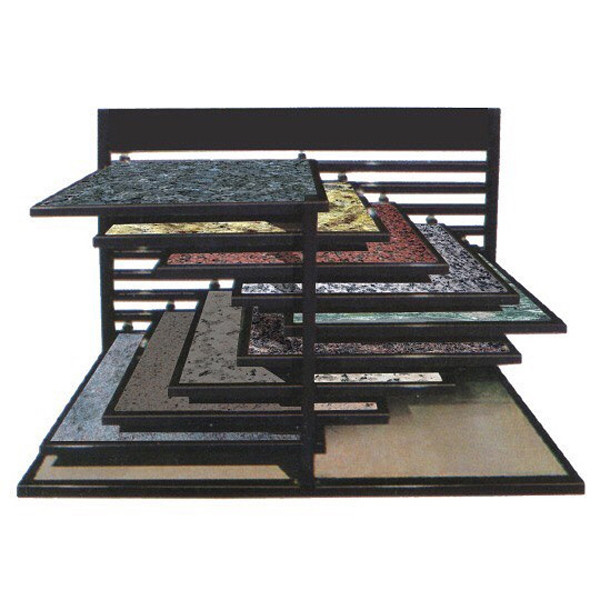 Granite Marble Display Black Metal Shelf ST-150