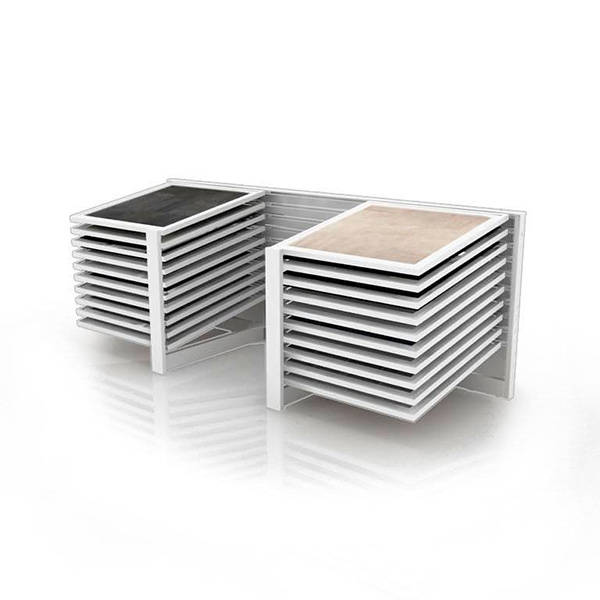 Two-side Flexible Drawer Floor Tiles Display Stand ST-142 | Lexiang-Stone display